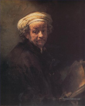  Autoportrait Tableaux - Autoportrait en tant qu’apôtre Paul Rembrandt